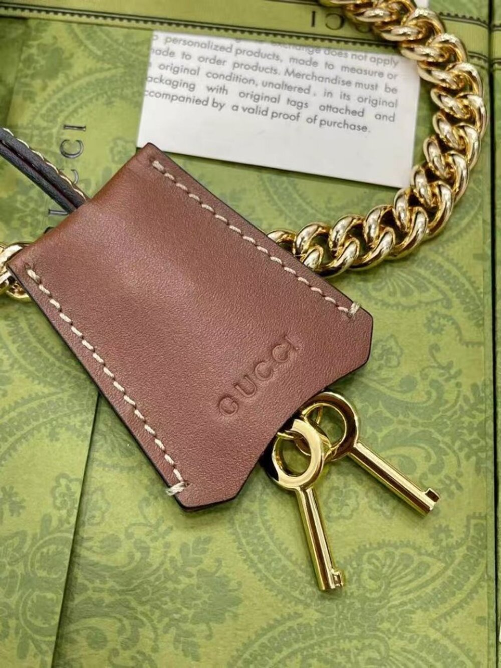 Authentic Gucci Padlock Small GG Supreme Canvas Shoulder Bag 409487 with Chain S - Picture 4 of 8